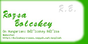 rozsa bolcskey business card